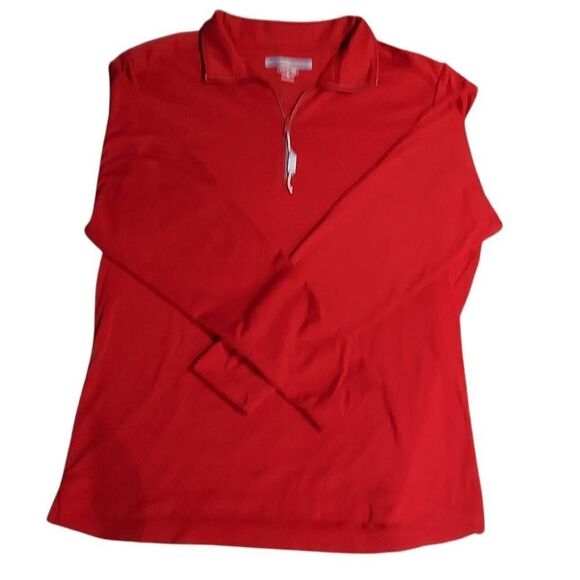 Greg Norman Play Dry Red Quarter-Zip Pullover – Medium, Pre-Owned Great Conditio - Picture 1 of 4